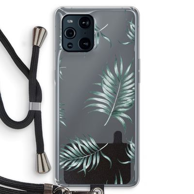 Simple leaves: Oppo Find X3 Pro Transparant Hoesje met koord
