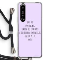GSM: Sony Xperia 1 III Transparant Hoesje met koord