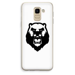 Angry Bear (white): Samsung Galaxy J6 (2018) Transparant Hoesje