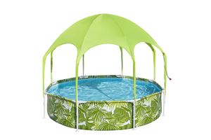 Bestway Splash-in-Shade Rond Bovengronds Zwembad met UV Careful Zonnescherm