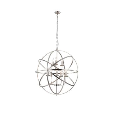 Hanglamp Orbit 8Lt Satin Silver Metal