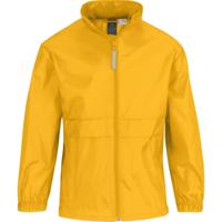 B&C Regenjas - kinderen - geel - sirocco windjas - nylon