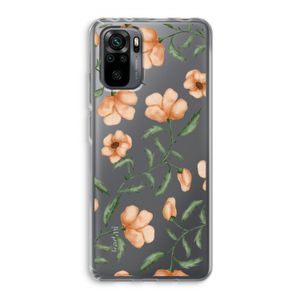 Peachy flowers: Xiaomi Redmi Note 10 Pro Transparant Hoesje