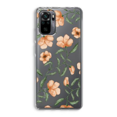 Peachy flowers: Xiaomi Redmi Note 10 Pro Transparant Hoesje