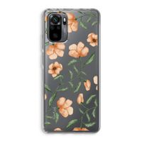 Peachy flowers: Xiaomi Redmi Note 10 Pro Transparant Hoesje