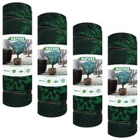 Plantenhoes jute - 4x stuks - H100 x D75 cm - groen - wintermotief - anti-vorst planten beschermhoes