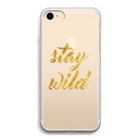 Stay wild: iPhone 7 Transparant Hoesje