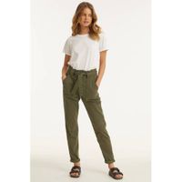 anytime paperbag broek kaki - thumbnail