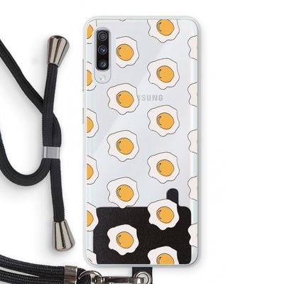 Bacon to my eggs #1: Samsung Galaxy A70 Transparant Hoesje met koord