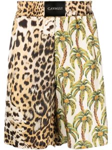 Roberto Cavalli bermuda ample à imprimé graphique - Tons neutres