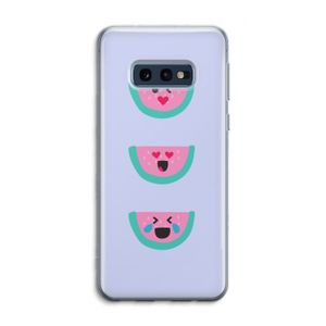Smiley watermeloen: Samsung Galaxy S10e Transparant Hoesje