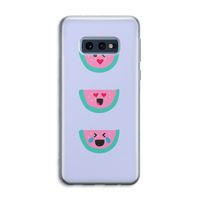 Smiley watermeloen: Samsung Galaxy S10e Transparant Hoesje