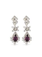 Christian Dior Pre-Owned boucles d'oreilles Glamour à clip (années 1970) - Violet