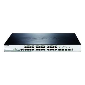 D-Link DGS-1510-28XMP Managed L2/L3 Gigabit Ethernet (10/100/1000) Power over Ethernet (PoE) Zwart, Grijs