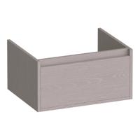 Brauer Hope - Onderkast - 60 cm - met 1 Softclose Lade Greeploos en 1 Sifon Uitsparing - Timber Greige
