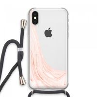 Peach bath: iPhone XS Max Transparant Hoesje met koord