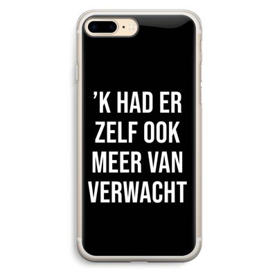 Meer verwacht - Zwart: iPhone 7 Plus Transparant Hoesje