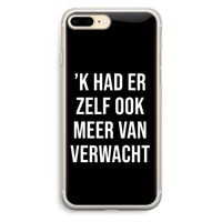 Meer verwacht - Zwart: iPhone 7 Plus Transparant Hoesje