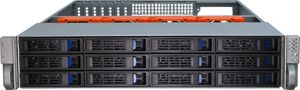 Inter-Tech IPC 2U-2412 Rack Zwart, Zilver