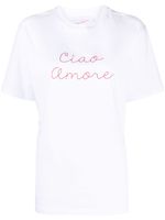 Giada Benincasa t-shirt en coton à slogan brodé - Blanc - thumbnail