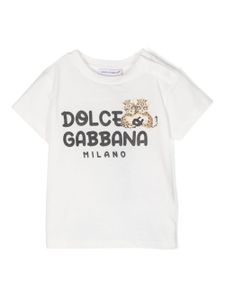 Dolce & Gabbana Kids t-shirt en coton à logo imprimé - Blanc