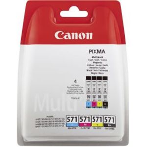 Canon CLI-571 Multipack inktcartridge 4 stuk(s) Origineel Zwart, Cyaan, Magenta, Geel