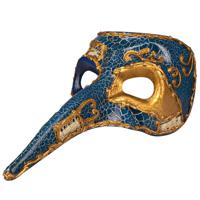 Blauw Venetiaans snavel verkleedmasker voor volwassenen - Oogmasker - Gezichtmasker - Carnaval