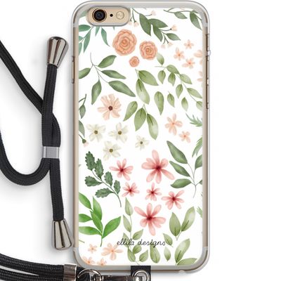Botanical sweet flower heaven: iPhone 6 PLUS / 6S PLUS Transparant Hoesje met koord
