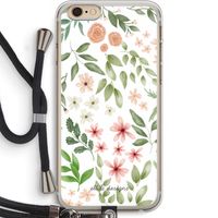 Botanical sweet flower heaven: iPhone 6 PLUS / 6S PLUS Transparant Hoesje met koord