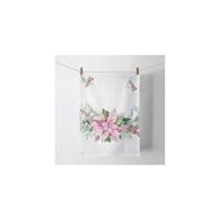 Ambiente theedoek pink poinsettia