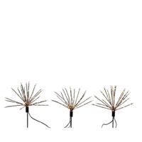 Set ledverlichtingsstokken voor in de tuin Lumineo Vuurwerk Kerstmis 220 V MicroLED 3 Onderdelen