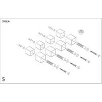 Plieger bevestigingsset designradiator Imola mat zwart 7250554 7250557 - thumbnail