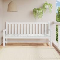 VidaXL Tuinbankkussen bladpatroon 200x50x4 cm stof VidaXL Tuinbankkussen bladpatroon 200x50x4 cm stof