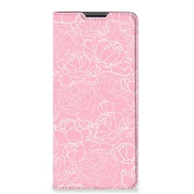 Motorola Edge 30 Pro Smart Cover White Flowers