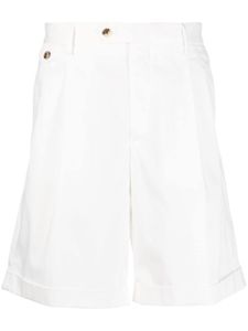 Lardini short en coton stretch à plis - Blanc