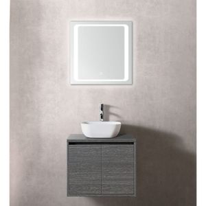 Fabriecio Berlin badkamerspiegel touch bediening 60x60 cm met verlichting en verwarming