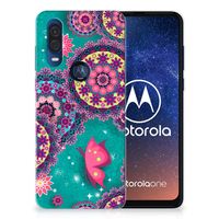 Motorola One Vision Hoesje maken Cirkels en Vlinders - thumbnail