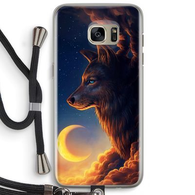 Night Guardian: Samsung Galaxy S7 Edge Transparant Hoesje met koord