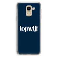 Topwijf Navy: Samsung Galaxy J6 (2018) Transparant Hoesje