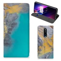 OnePlus 8 | Standcase | Marble Blue Gold