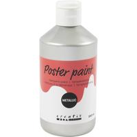 Creativ Company Tempera verf metallic , zilver, 300 ml/ 1 doos