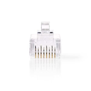 RJ45-Connector | Male | Stranded UTP CAT6 | Recht | Verguld | 1 Stuks | PVC | Transparant | Doos