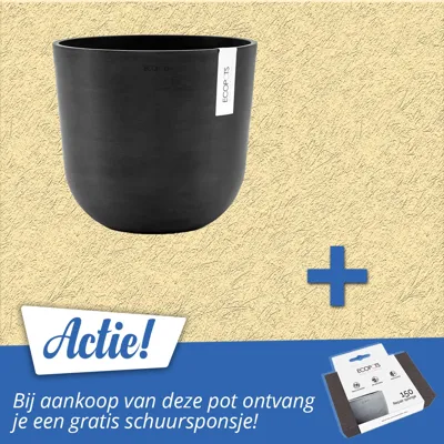 Bloempot Oslo 25 cm Donkergrijs Antraciet Ecopots
