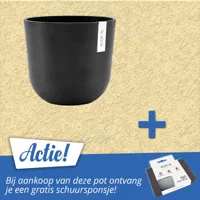 Bloempot Oslo 25 cm Donkergrijs Antraciet Ecopots