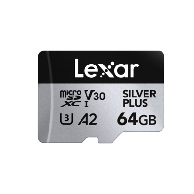 Lexar MicroSDXC Silver Plus UHS-1 64GB V30 R205/W100MB/s