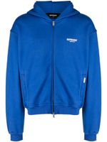 Represent hoodie zippé à logo imprimé - Bleu