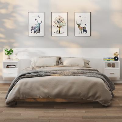 Nachtkastjes 2 st wandgemonteerd wit