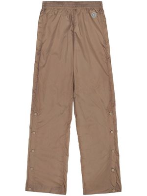 Sporty & Rich jean droit à patch logo - Marron
