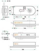 Glasdeurslot München rvs mat PC
