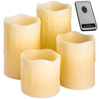 tectake® - Set van 4 LED kaarsen met afstandsbediening - verschillende hoogtes - 401005 - thumbnail